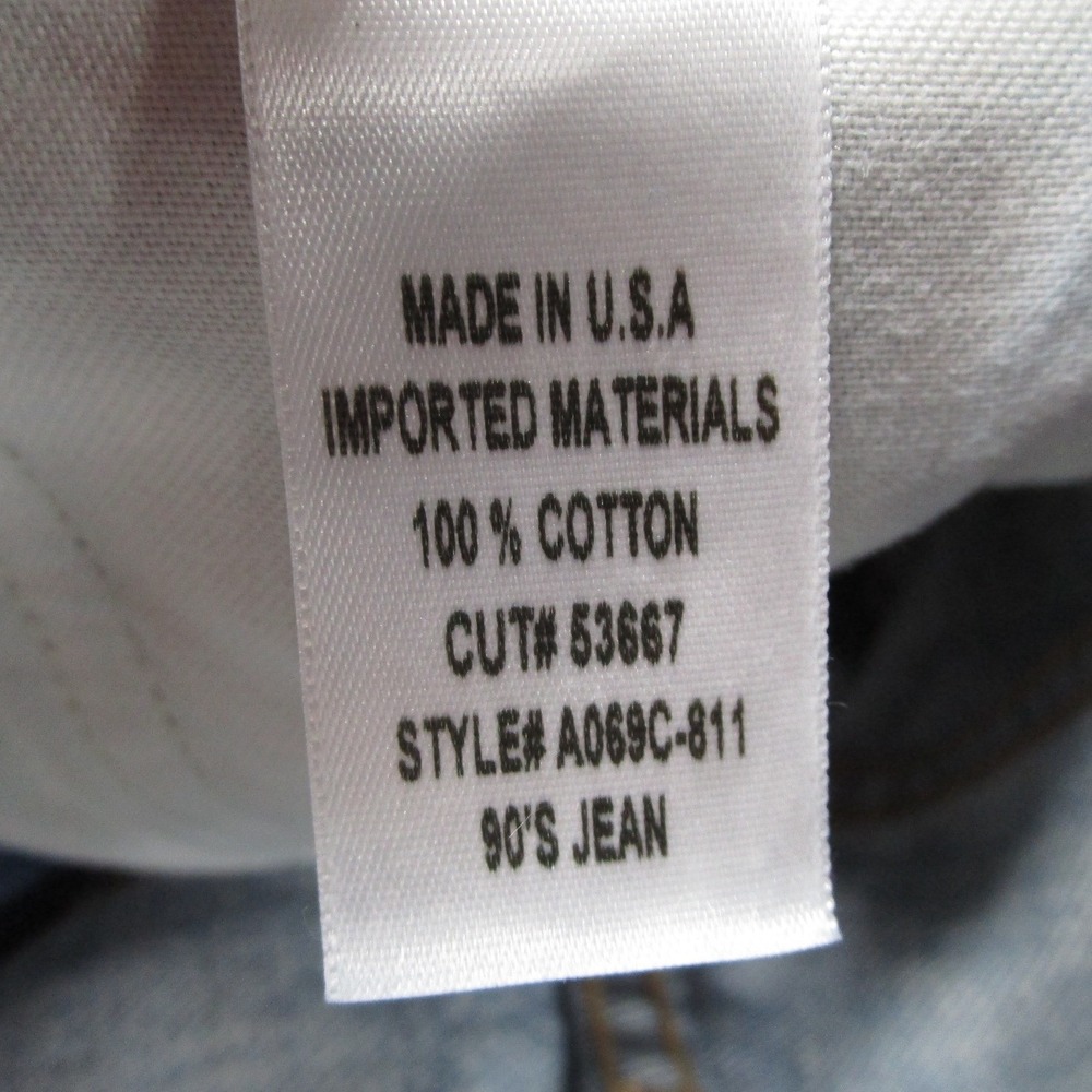 AGOLDE Womens 90s Mid Straight Distressed Button Fly Jeans Light Wash Size 24 - Picture 4 of 13